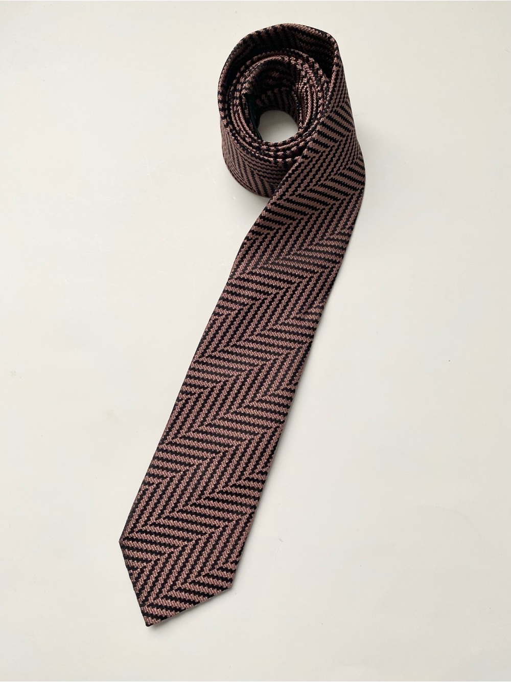 Missoni Pink and Black Chevron Knit Tie
